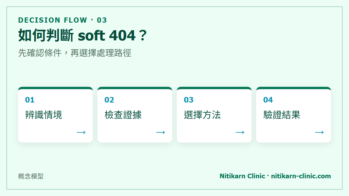 如何判斷 soft 404？：先確認條件，再選擇處理路徑