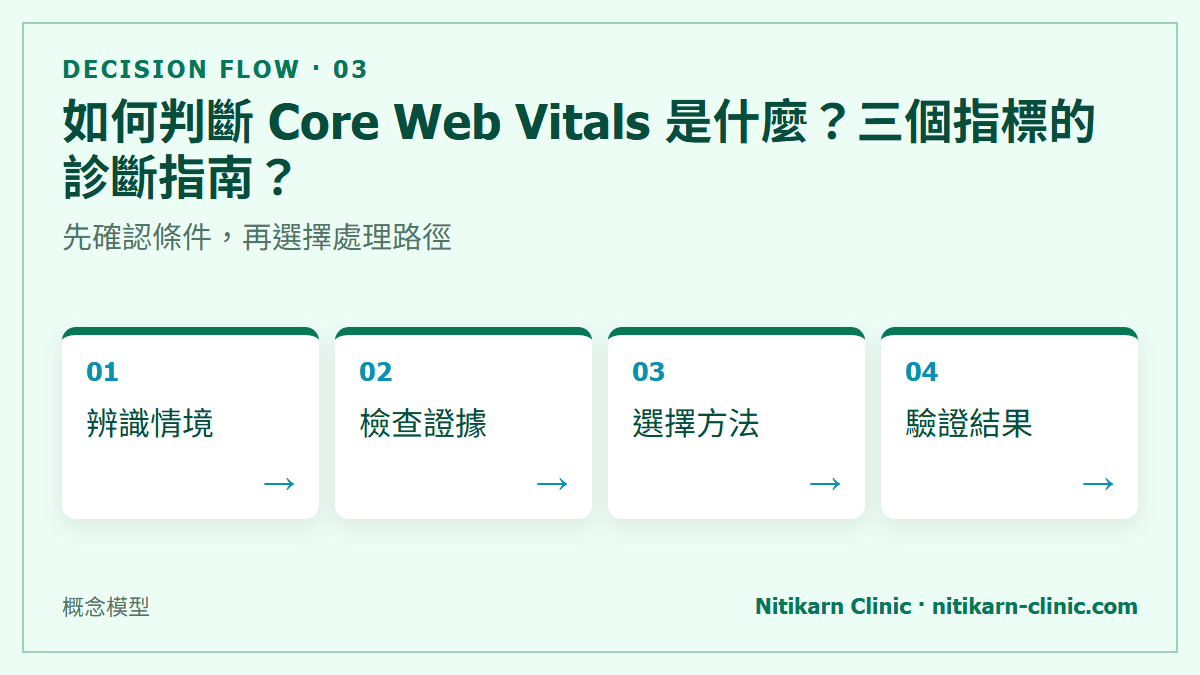 如何判斷 Core Web Vitals 是什麼？三個指標的診斷指南？：先確認條件，再選擇處理路徑