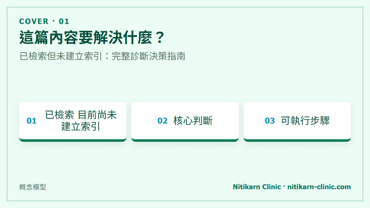 這篇內容要解決什麼？：已檢索但未建立索引：完整診斷決策指南